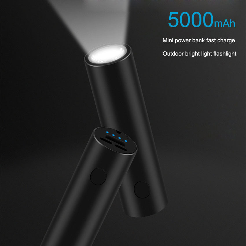 Lampe de poche multifonction 5000 mAh chargeur Portable Mini batterie externe 18650 batterie externe pour Xiaomi Samsung Galaxy S9 iPhone X
