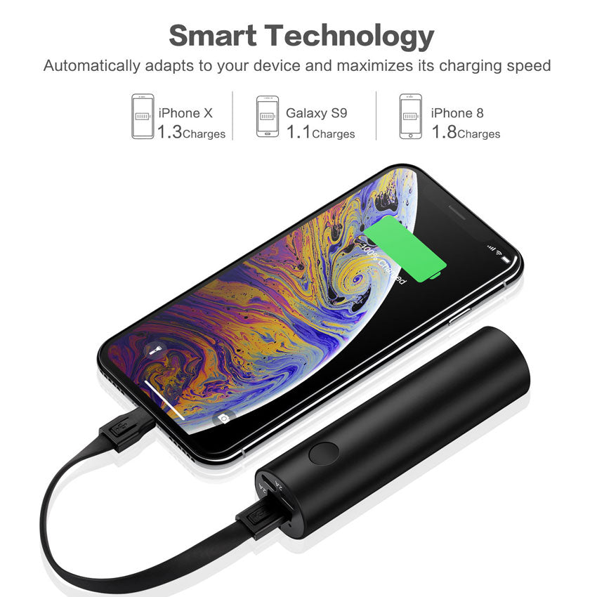Lampe de poche multifonction 5000 mAh chargeur Portable Mini batterie externe 18650 batterie externe pour Xiaomi Samsung Galaxy S9 iPhone X