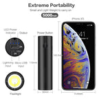 Lampe de poche multifonction 5000 mAh chargeur Portable Mini batterie externe 18650 batterie externe pour Xiaomi Samsung Galaxy S9 iPhone X
