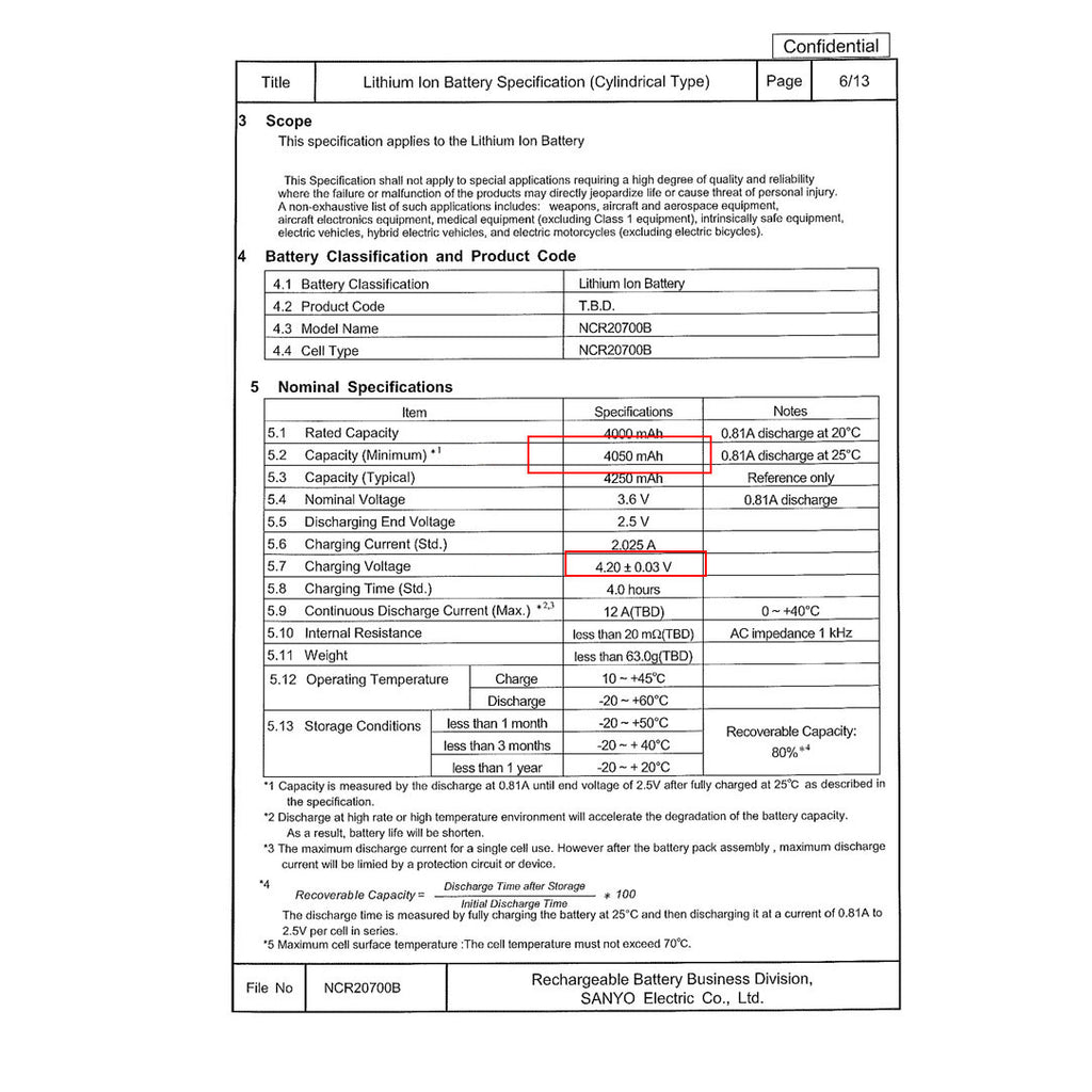 Kingsener-4050mAh-NCR20700B-Lithium-Battery