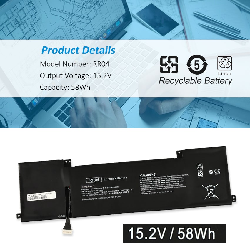 Kingsener-for hp-RR04-laptop battery-58WH.