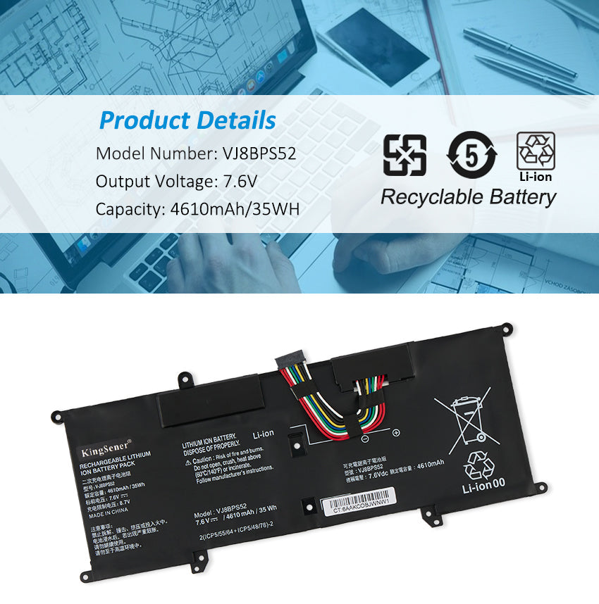 SONY-35WH-4610mAh-VJ8BPS52-Laptop-Battery