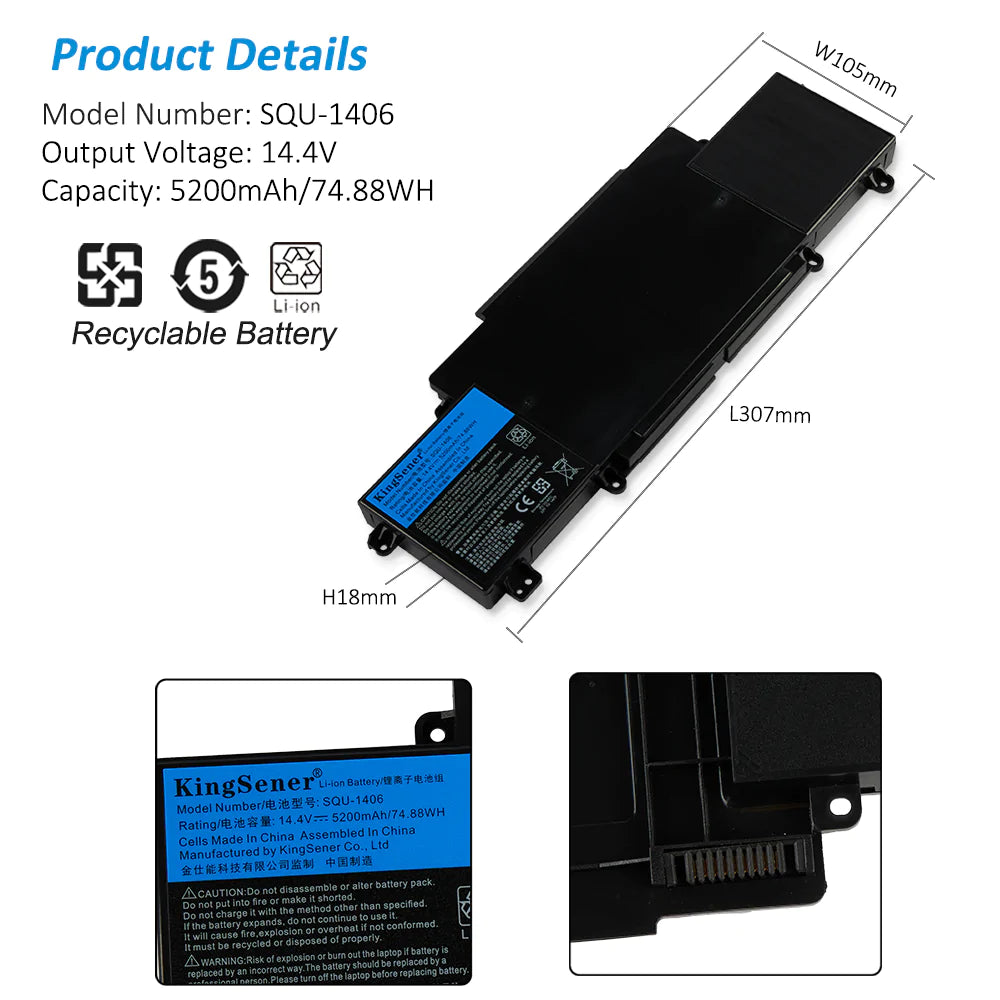 ThundeRobot-SQU-1406-74.88WH-Laptop-Battery